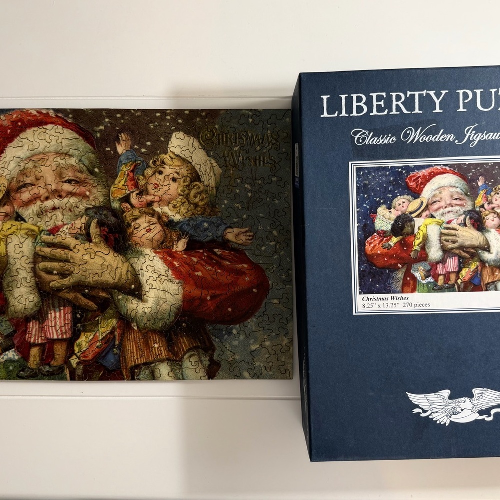 Liberty Puzzles Classic Wooden Jigsaw Puzzle – Christmas Wishes - Picture 2 of 14